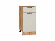 Шкаф нижний с 1-ой дверцей и ящиком Флэт 816*400*478 Cashmere In 2S / Дуб Вотан