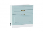 Шкаф нижний с 3-мя ящиками Ницца 816*800*478 Голубой / Белый