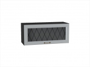 Шкаф верхний горизонтальный остекленный Ницца 358*800*318 Графит / Graphite