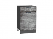 Шкаф нижний с 1-ой дверцей и ящиком Флэт 816*500*478 Temple Stone 2S / Graphite