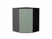Шкаф верхний угловой Фьюжн 716*600*600 Silky Mint / Graphite