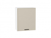 Шкаф верхний с 1-ой дверцей Фрейм 716*600*324 Cream Silk / Белый