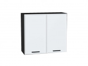 Шкаф верхний с 2-мя дверцами Фрейм 716*800*324 White Silk / Graphite