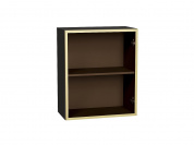 Шкаф верхний с 1-ой остекленной дверцей 716*600*322 Золотой / Graphite