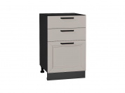 Шкаф нижний с 3-мя ящиками Нео 816*500*480 Clay Silk / Graphite