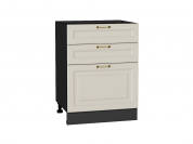 Шкаф нижний с 3-мя ящиками Ницца 816*600*480 Агат / Graphite