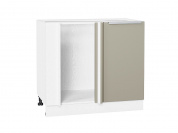 Шкаф нижний угловой Фьюжн 816*890*480 Silky Grey / Белый