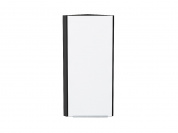 Шкаф верхний торцевой Фьюжн 920*300*306 Silky White / Graphite