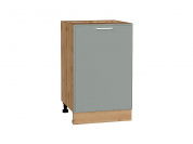 Шкаф нижний с 1-ой дверцей Квадро 816*500*481 Аквамарин / Дуб Вотан