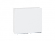 Шкаф верхний с 2-мя дверцами Фьюжн 716*800*320 Silky White / Белый