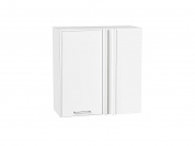 Шкаф верхний прямой угловой Квадро 716*700*345 Белый / Белый
