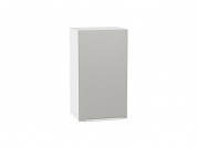 Шкаф верхний с 1-ой дверцей Фьюжн 716*400*320 Silky Light Grey / Белый