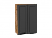 Шкаф верхний с 2-мя дверцами Глетчер 920*600*318 Маренго Силк / Дуб Вотан