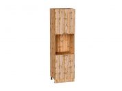 Шкаф пенал с 2-мя дверцами под технику Флэт 2132*600*574 Wotan Oak 2S / Дуб Вотан