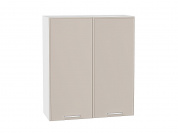 Шкаф верхний с 2-мя дверцами Квадро 920*800*321 Кашемир / Белый