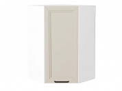 Шкаф верхний угловой Нео 920*600*600 Cream Silk / Белый