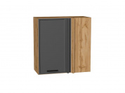 Шкаф верхний прямой угловой Фрейм 716*700*345 Stormy Silk / Дуб Вотан