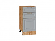 Шкаф нижний с 3-мя ящиками Ницца 816*400*478 Графит / Дуб Вотан