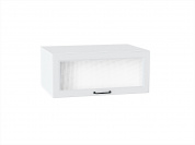 Шкаф верхний горизонтальный остекленный глубокий Ницца 358*800*574 Blanco / Белый