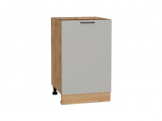 Шкаф нижний с 1-ой дверцей Флэт 816*500*478 Light Grey In 2S / Дуб Вотан