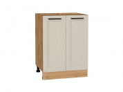 Шкаф нижний с 2-мя дверцами Нео 816*600*480 Cream Silk / Дуб Вотан