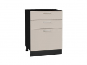 Шкаф нижний с 3-мя ящиками Квадро 816*600*481 Кашемир / Graphite