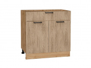 Шкаф нижний с 2-мя дверцами и ящиком Флэт 816*800*478 Natural Casella Oak 2S / Дуб Вотан