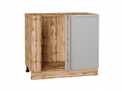 Шкаф нижний угловой Фьюжн 816*890*480 Silky Light Grey / Дуб Вотан