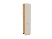 Шкаф пенал с 2-мя дверцами Нео 2132*400*576 Cream Silk / Дуб Вотан
