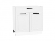 Шкаф нижний с 2-мя дверцами и ящиком Нео 816*800*480 White Silk / Белый
