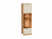 Шкаф пенал с 1-ой дверцей и ящиком под технику Ницца 2132*600*574 Дуб крем / Дуб Вотан