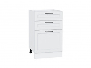 Шкаф нижний с 3-мя ящиками Барселона 816*500*484 Белый / Белый