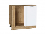 Шкаф нижний угловой Фрейм 816*890*484 White Silk / Дуб Вотан