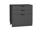 Шкаф нижний с 3-мя ящиками Фрейм 816*800*484 Stormy Silk / Graphite