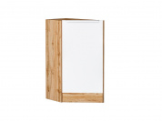 Шкаф нижний торцевой Фьюжн 816*296*554 Silky White / Дуб Вотан