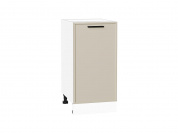 Шкаф нижний с 1-ой дверцей Фрейм 816*400*484 Cream Silk / Белый
