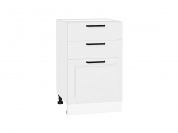 Шкаф нижний с 3-мя ящиками Нео 816*500*480 White Silk / Белый