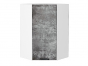 Шкаф верхний угловой Флэт 920*600*600 Temple Stone 2S / Белый