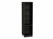 Шкаф пенал с 2-мя остекленными дверцами 2336*600*578 Черный / Graphite