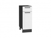 Шкаф нижний с 1-ой дверцей и ящиком Нео 816*300*480 White Silk / Graphite