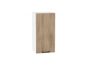 Шкаф верхний с 1-ой дверцей Флэт 716*350*318 Natural Casella Oak 2S / Белый