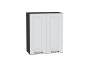 Шкаф верхний с 2-мя дверцами Ницца 716*600*318 Blanco / Graphite