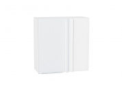 Шкаф верхний прямой угловой Фьюжн 716*700*345 Silky White / Белый