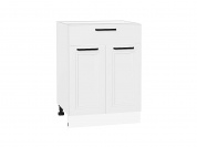 Шкаф нижний с 2-мя дверцами и ящиком Нео 816*600*480 White Silk / Белый