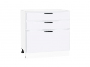 Шкаф нижний с 3-мя ящиками Фрейм 816*800*484 White Silk / Белый