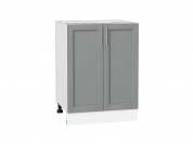 Шкаф нижний с 2-мя дверцами Сканди 816*600*480 Grey Softwood / Белый