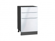Шкаф нижний с 3-мя ящиками Фьюжн 816*500*480 Angel / Graphite
