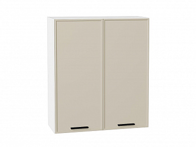 Шкаф верхний с 2-мя дверцами Фрейм 920*800*324 Cream Silk / Белый