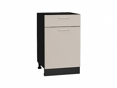 Шкаф нижний с 1-ой дверцей и ящиком Квадро 816*500*481 Кашемир / Graphite