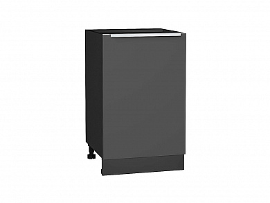 Шкаф нижний с 1-ой дверцей Фьюжн 816*500*480 Stormy Silk / Graphite